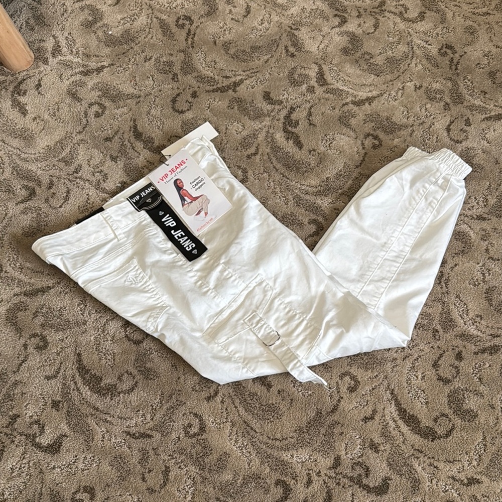 White VIP Jeans Joggers